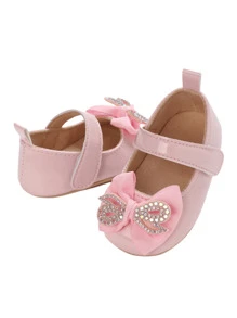 0-1 Year Old Infant Soft Bottom Comfortable Walking Shoes, Princess Style, Spring/Autumn - Pink - View 4