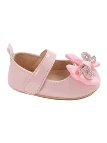 0-1 Year Old Infant Soft Bottom Comfortable Walking Shoes, Princess Style, Spring/Autumn - Pink - View 3
