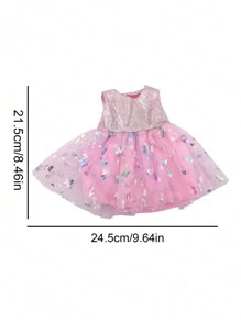 1 pieza Vestido de muñeca - Vestido con falda esponjosa de tul con moño, apto para muñecas American Girl de 18 pulgadas (la muñeca no está incluida), muñecas Reborn de 43 cm, regalo perfecto para niñas, ropa de muñeca, muñeca Reborn, ropa de muñeca Reborn