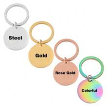 定制婴儿脚印钥匙扣 14k 镀金不锈钢妈妈钥匙扣 手工珠宝个性化 - 彩色 - 查看 7
