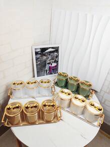 1 zestaw uszczelnionych słoików z tacką, codzienne artykuły gospodarstwa domowego