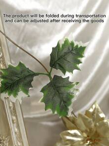 1 件人造圣诞花藤 - 带绿叶的人造圣诞花，悬挂藤蔓，适用于房间周年纪念婚礼生日圣诞墙壁拱门装饰 - 彩色 - 查看 5