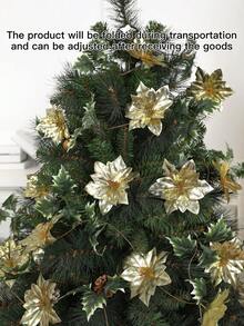 1 件人造圣诞花藤 - 带绿叶的人造圣诞花，悬挂藤蔓，适用于房间周年纪念婚礼生日圣诞墙壁拱门装饰 - 彩色 - 查看 2