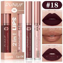 1 盒二合一哑光唇彩和唇油，持久、防水、保湿唇彩 - 彩色 - 查看 17