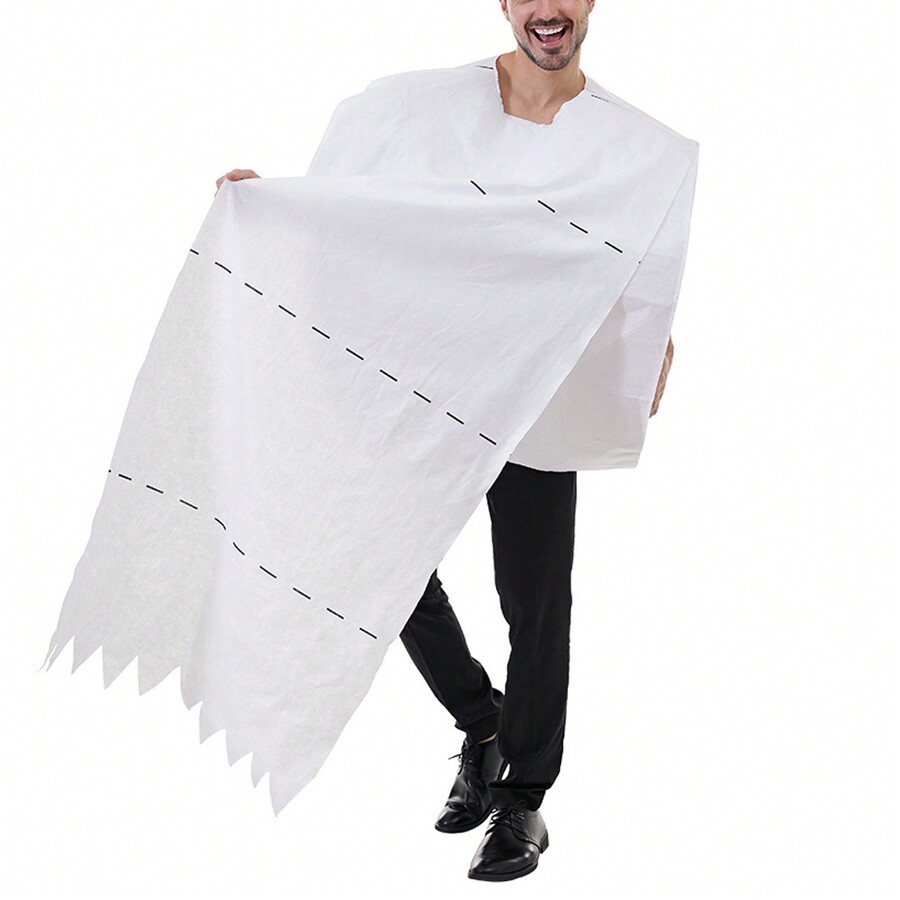 Halloween Cosplay Costume Couple Trick Toilet Paper Role Play Makeup