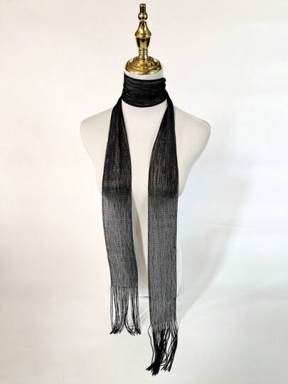 1pc Fashionable & Versatile Women Scarf With Tassels Winter Fall