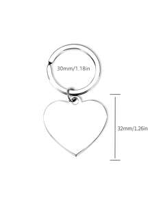 1 pieza Llavero con forma de corazón "Primos", lema en español, anillo de metal cromado, accesorio sentimental para llaves y bolsos, accesorios escolares y de coche al por mayor, gótico lindo Y2K