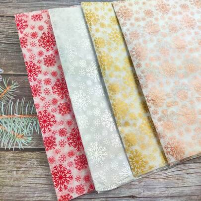 10pcs Merry Christmas Tissue Paper, Suitable For Christmas Party Decor, Gift Wrapping, Photography Backdrop Valentine's Day