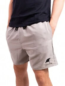 100% Cotton Classic White Tank Top And Preppy Shorts Set Gym Summer Sport Casual Basic - Trắng/Xám - Xem 3