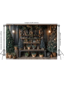 3D Sublimated Fabric Photographic Background Christmas 2.20x1.50 Horizontal - FFF-2269 - 查看 2