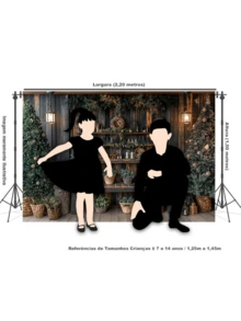 3D Sublimated Fabric Photographic Background Christmas 2.20x1.50 Horizontal - FFF-2269 - 查看 4