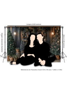 3D Sublimated Fabric Photographic Background Christmas 2.20x1.50 Horizontal - FFF-2269 - 查看 5