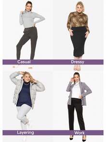 Women's Oh So Soft Plus Size Long Sleeve Turtleneck Top | XL - 7X - 黃色 - 查看 4