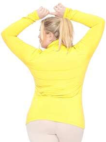 Women's Oh So Soft Plus Size Long Sleeve Turtleneck Top | XL - 7X - 黃色 - 查看 2