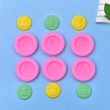 6 件圣诞硅胶模具，适用于 DIY 手工烘焙 - 粉色 - 查看 5