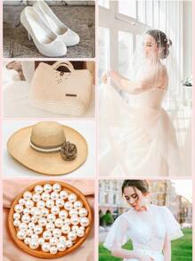 50 套珍珠铆钉、半孔人造珍珠铆钉纽扣适用于帽子/鞋子/衣服/包/裙子/新娘面纱 DIY 配件（6 毫米/8 毫米/10 毫米） - 米色 - 查看 7