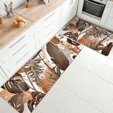 1 件家居、房间、花园、庭院、浴室、厨房装饰垫，叶子图案柔软舒适放松地毯，机器边缘耐用，多种尺寸可供选择 - 购买前测量 - 彩色 - 查看 3