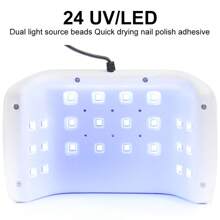 LIMEGIRL 24 LED Bead Nail Lamp, UV LED Nail Dryer Light For Gel Nails Polish, 3 Timer Settings ,USB Powered Professional