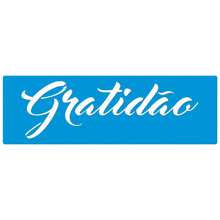 STENCIL 8 X 25 GRATITUDE WORD HOLLOW PATTERN FOR PAINTING ON FABRIC MDF WOOD WALL FLOOR PAPER T-SHIRT DISHTOWEL - White - View 4