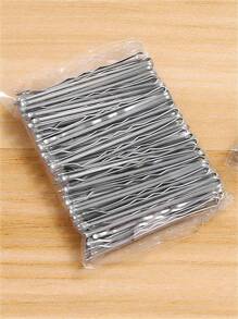 100pcs Spray Painted Silver Wavy Hairpin For Adults, Daily Hair Styling Tool Casual Hair Clips Claw Clips Hair Claws Hair Slide Hair Barrettes