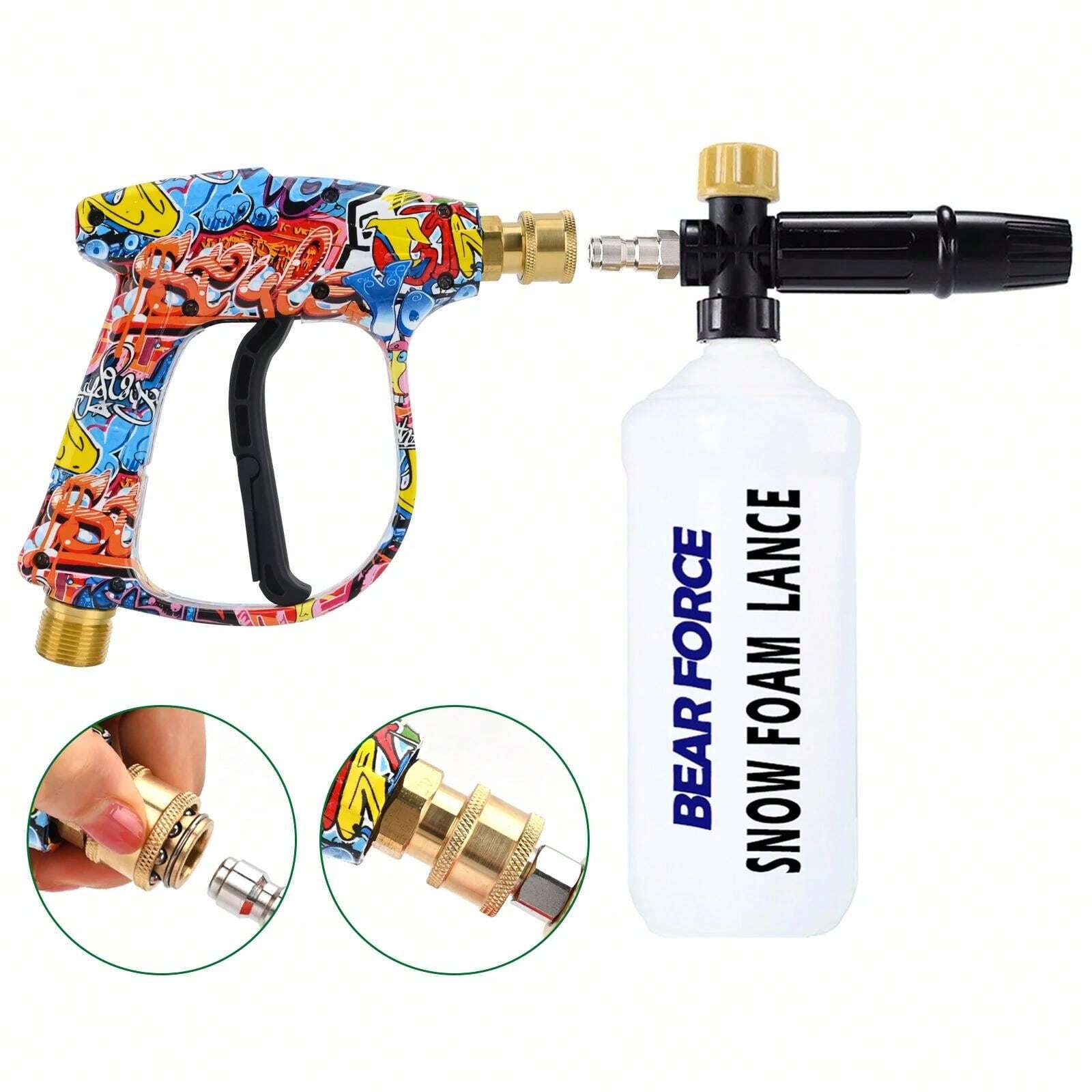 BEAR FORCE 1 Set BEAR FORCE Pressure Washer Spray Gun M2214 Max 3000
