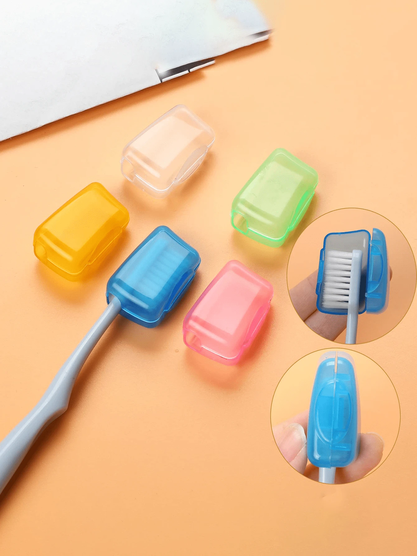 Cubierta para cepillo de dientes, estuche protector portátil para cabezal de cepillo de dientes para uso en casa, oficina, hotel y viaje. Adecuado para la mayoría de cepillos de dientes manuales y eléctricos. - Multicolor - Ver 1