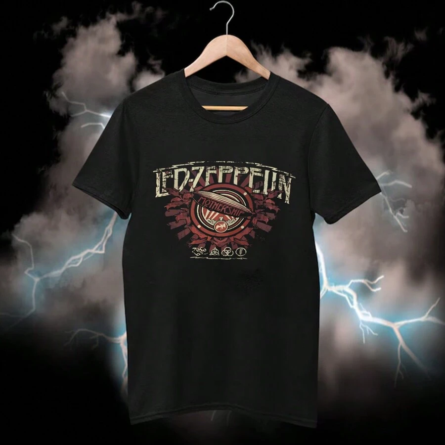 Mothership Rock T-Shirt Shirt Blouse Unisex Men Women 100% Cotton Top Premium Streetwear New Release Fast Shipping Various Colors!! Plus Size - màu đen - Xem 1