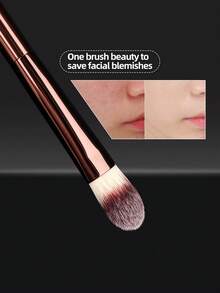1 件/2 件面部遮瑕刷，化妆刷，适用于 BB 霜/粉底涂抹，均匀混合，不吸收产品 - 棕色 - 查看 6