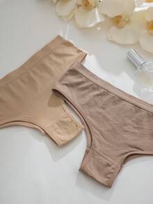 7 chiếc/gói quần lót cạp trễ liền mạch màu trơn cho nữ - Nhiều màu - Xem 6