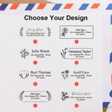 Sello de dirección personalizable: Diseño floral personalizado con su nombre y dirección - Elegante y duradero para invitaciones de boda, correo personal y papelería comercial - Sello de goma personalizado para regalos de inauguración de la casa, regalos ideales para él, regalos ideales, para aniversarios, para el Día de los Enamorados, para el Día de la Madre, para cumpleaños, para el Día del Padre, para graduación, para bodas, para inauguración de la casa