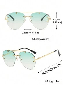 1pc Unisex Green Trim Decor Y2K Fashion Eyeglasses, Suitable For Daily Use Basics And Suit For Sweater Jeans Sweatpants Hoodie Jackets Dress And Long Sleeve Shirt