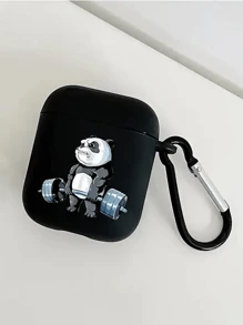 Apple Cute Panda Shaped Earphone Case, Compatible With Iphone Earphones, Compatible With Airpods 1/2, New Wireless Earphone Protective Case Compatible With Airpods 3/Pro/Pro2, Gift For Boyfriend/Girlfriend - Multicolor - View 2