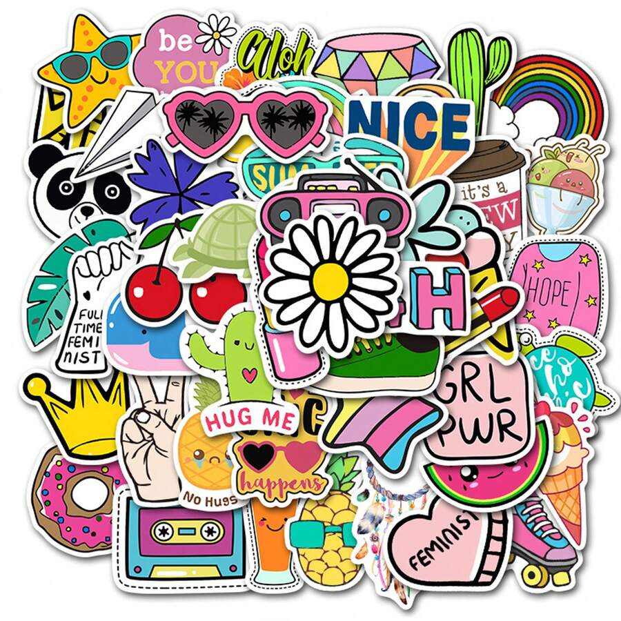 50 GoodLooking Cute Little Fresh Fashion Stickers For Customizing