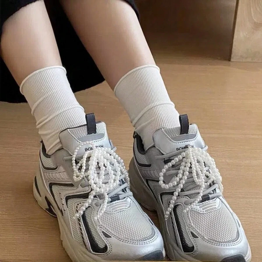 Fashion Pearl Bow Shoe Clips, Decorative Sporty Shoe Clips With Design