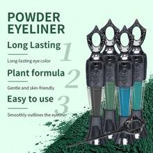 Lakerain Kohl 粉状眼线笔：持久眼色，温和亲肤，易于使用，顺滑勾勒眼线 - 藍色 - 查看 5