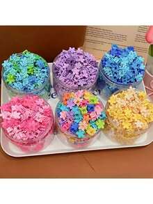 20 chiếc kẹp tóc hình hoa màu ngẫu nhiên mini dùng để tạo kiểu hàng ngày thích hợp cho đi học hẹn hò đi nghỉ du lịch hàng ngày dễ thương - nhiều màu - Xem 4