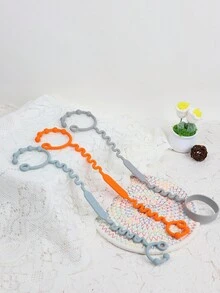 3 件/套婴儿玩具硅胶奶嘴夹、可调节弹性杯架，适用于婴儿推车、高脚椅、婴儿床、摇篮、购物车、汽车座椅、包包，可作为万圣节、感恩节、圣诞节婴儿礼物 - 彩色 - 查看 15