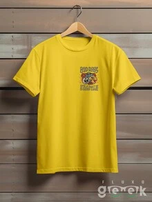 Shirt T-Shirt Mushroom Skull Hippie Fashion Bad Days Ref 1427 FLUXOGEEK - Màu vàng - Xem 2