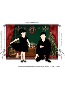 3D Sublimated Fabric Photographic Background Christmas 2.20x1.50 Horizontal - FFF-2197 - View 4