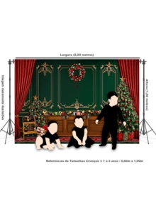 3D Sublimated Fabric Photographic Background Christmas 2.20x1.50 Horizontal - FFF-2197 - View 3