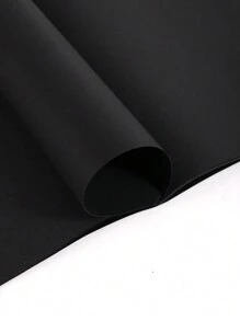 A5 纯黑色纸板笔记本，58 页空白内页黑色速写本，创意备忘本单本 - 黑色 - 查看 3