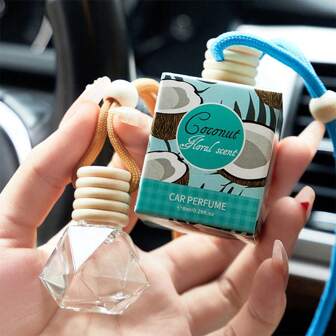 1 pièce Diffuseur d'arôme de voiture de 8 ml, assainisseur d'air de voiture à suspendre, diffuseur d'air mignon pour voiture, assainisseurs d'air de voiture longue durée, assainisseurs d'air de voiture pour femmes, pour éliminer les odeurs et durer la fragrance. Fournitures pour la Saint-Valentin, articles de mariage