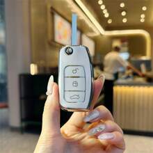 One-Piece TPU Folding Car Key Cover, Suitable For Focus 2, C-Max, Ecosport, S-Max, Fusion, Mondeo And Other Models, Protects Your Keys. - Multicolor - View 8