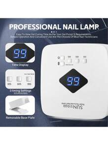 Cordless UV LED Nail Lamp With 30 Beads Rechargeable Professional Nail Dryer With 3 Timer Settings For Home And Salon Use - Xem 6