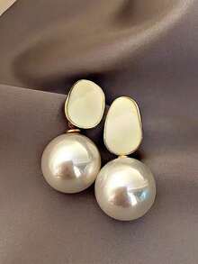 一对超仙花耳环，尽显奢华感，时尚优雅，夸张个性。锆石耳环 - 彩色 - 查看 6