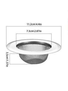 1 pieza/2 piezas Colador para fregadero de cocina, Cesta filtrante de acero inoxidable para drenaje de fregadero, Trampa antiatascamiento para salida de agua de lavabo - Multicolor - Ver 5