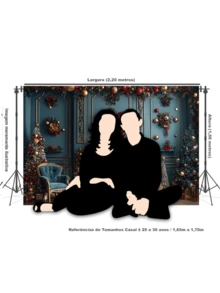 3D Sublimated Fabric Photographic Background Christmas 2.20x1.50 Horizontal - FFF-2266 - 查看 5