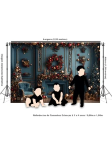 3D Sublimated Fabric Photographic Background Christmas 2.20x1.50 Horizontal - FFF-2266 - 查看 3