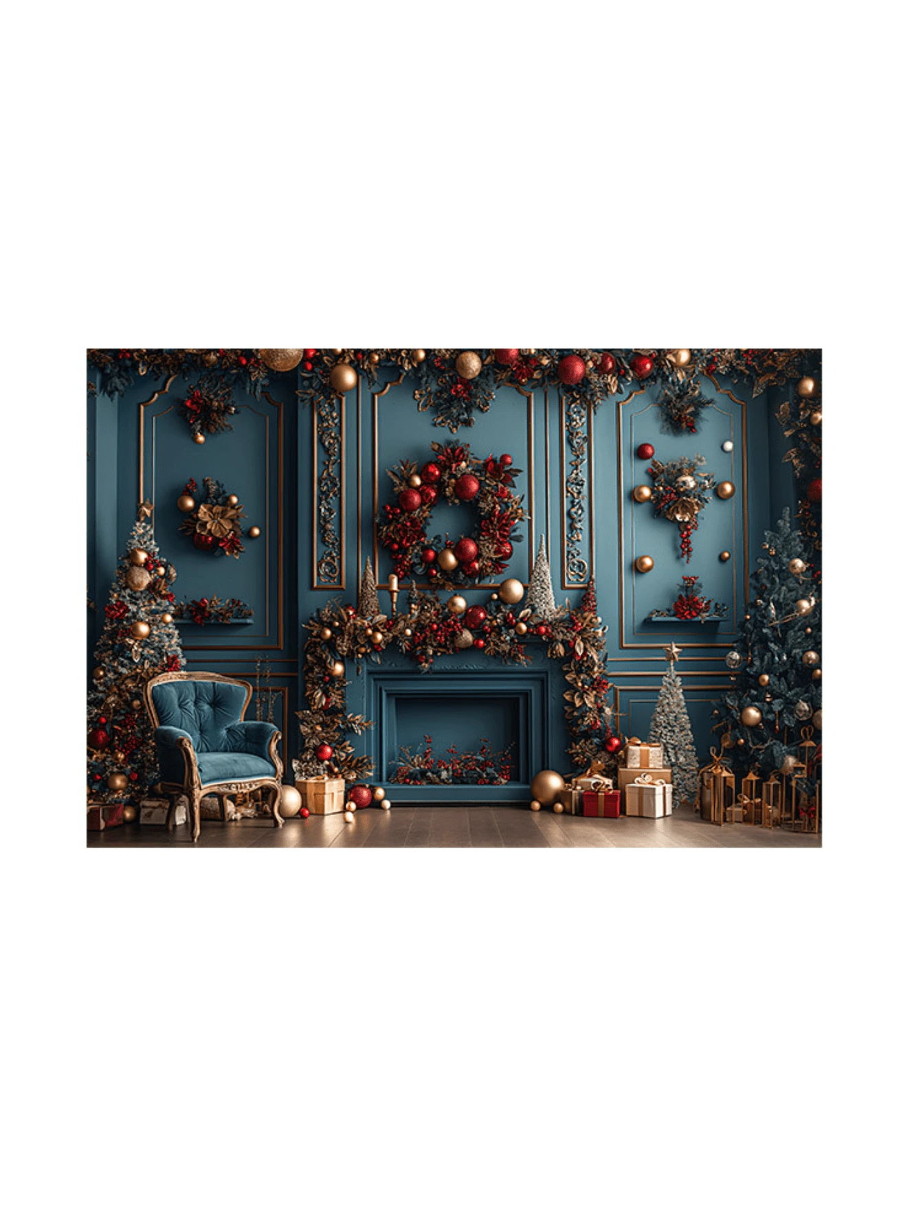 3D Sublimated Fabric Photographic Background Christmas 2.20x1.50 Horizontal - FFF-2266 - 查看 1