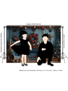 3D Sublimated Fabric Photographic Background Christmas 2.20x1.50 Horizontal - FFF-2266 - 查看 4